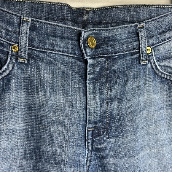 7 Seven for All Mankind Wide Leg Flare Low Rise Dojo 31 Style# U115079U-079U Y2K - Picture 4 of 16